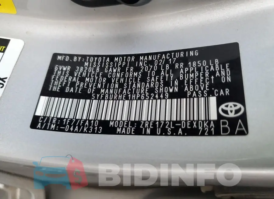 5YFBURHE1HP652449 Photo# 12