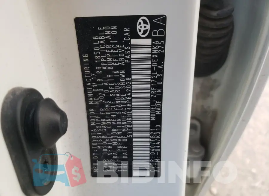 5YFBURHE4HP642028 Photo# 13