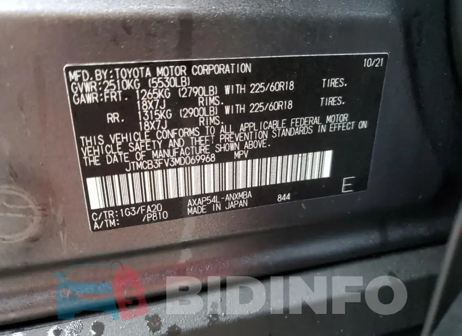 JTMCB3FV3MD069968 Photo# 13