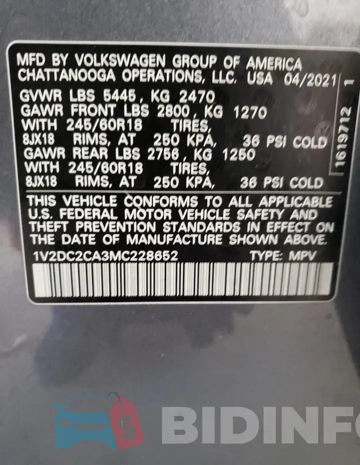 1V2DC2CA3MC228652 Photo# 12