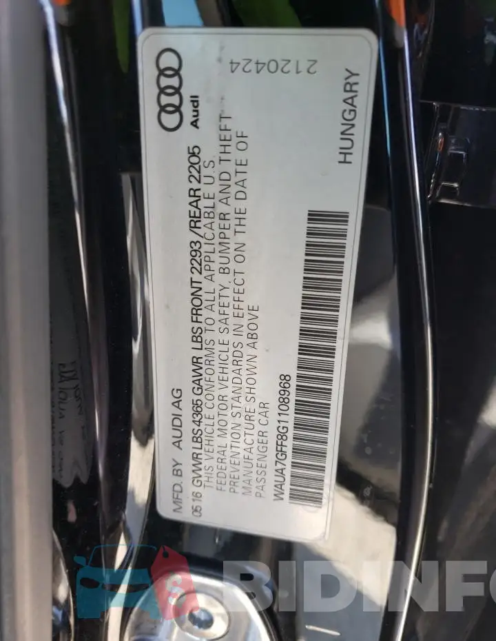WAUA7GFF8G1108968 Photo# 12