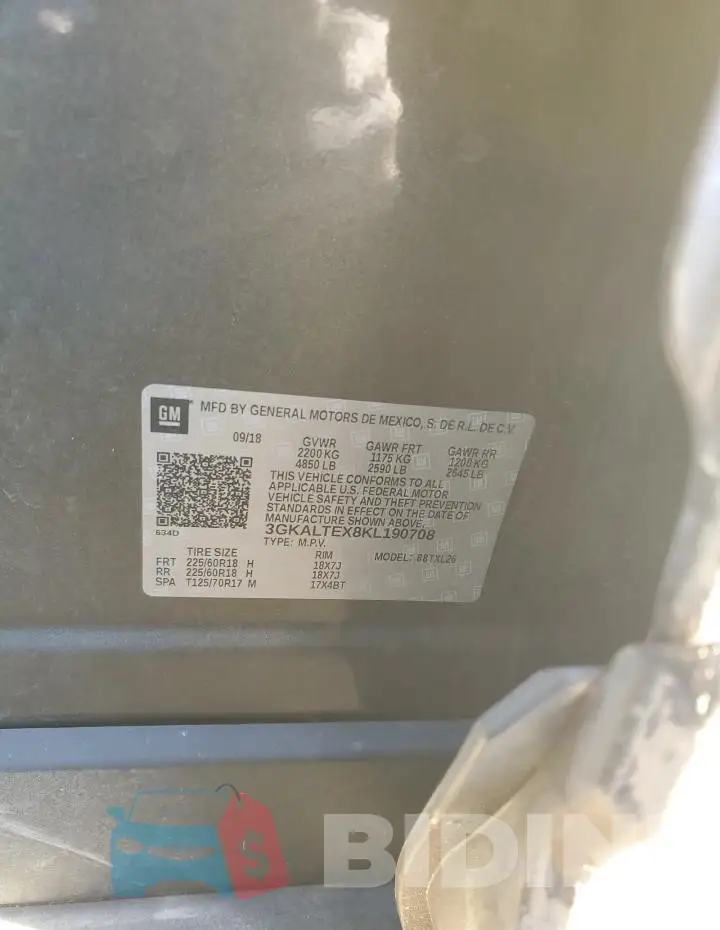 3GKALTEX8KL190708 Photo# 12