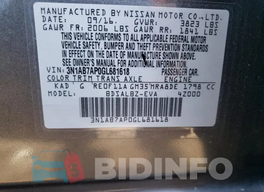 3N1AB7AP0GL681618 Photo# 12
