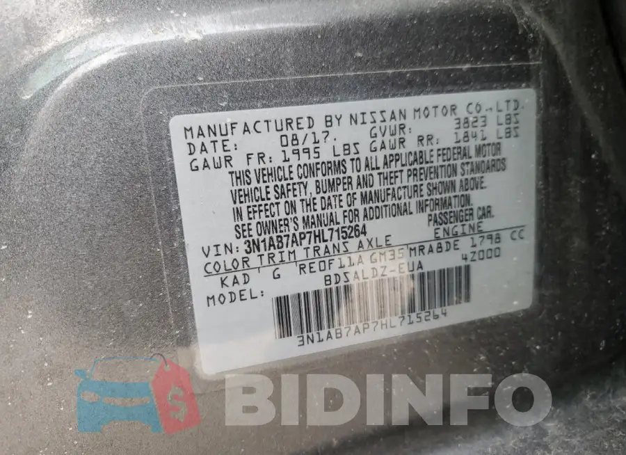 3N1AB7AP7HL715264 Photo# 12