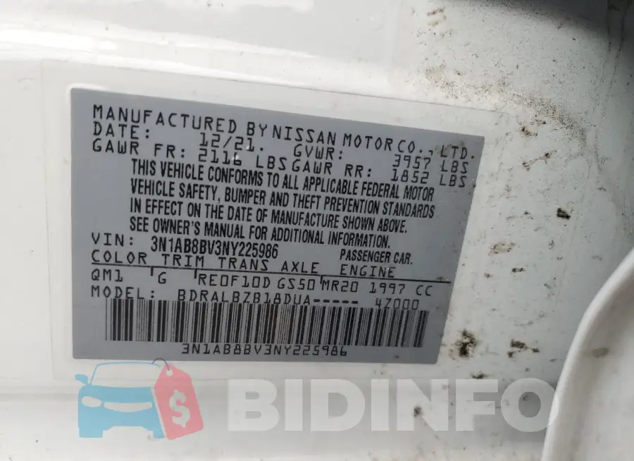 3N1AB8BV3NY225986 Photo# 12