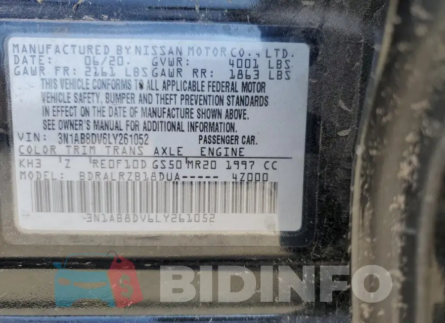 3N1AB8DV6LY261052 Photo# 12