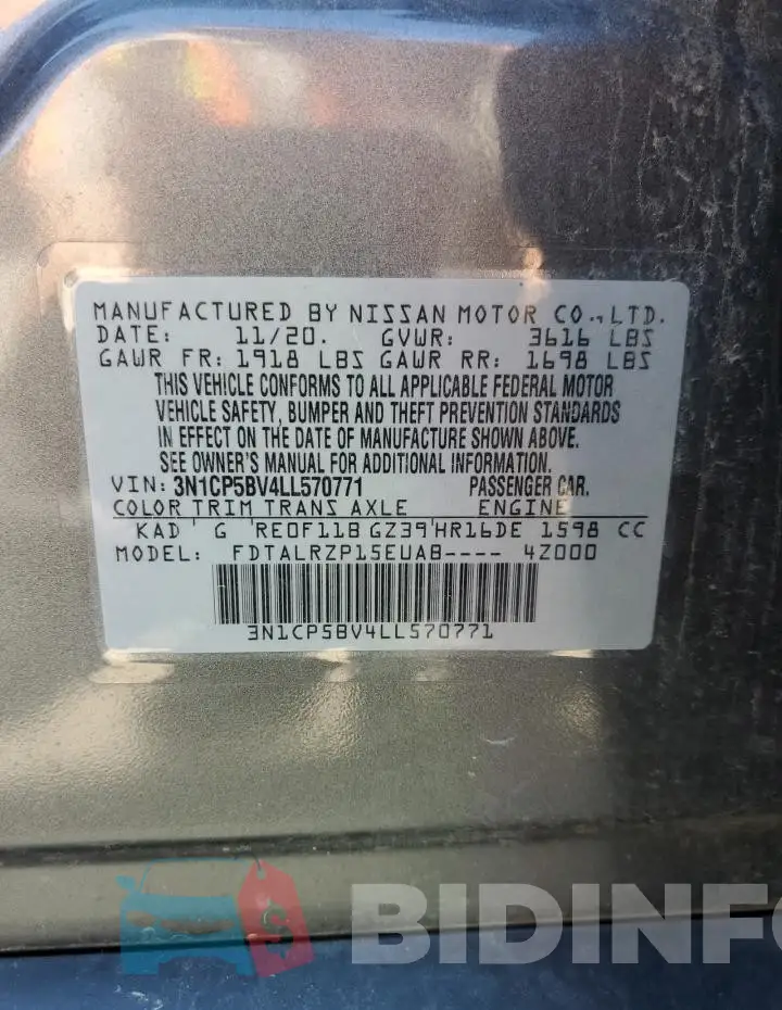 3N1CP5BV4LL570771 Photo# 14