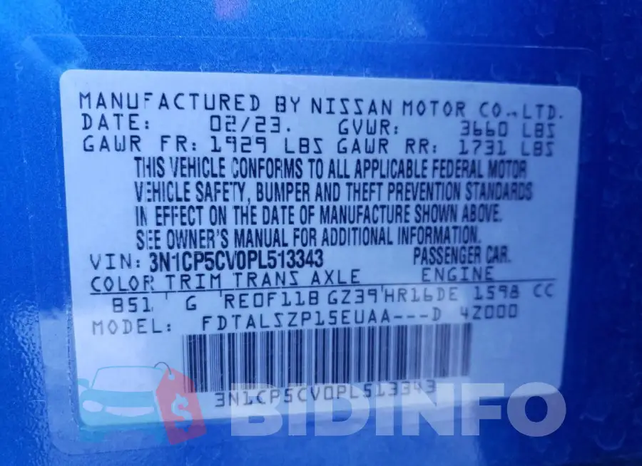 3N1CP5CV0PL513343 Photo# 12