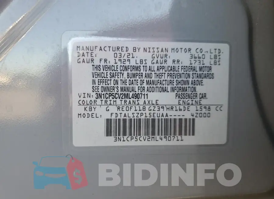 3N1CP5CV2ML490711 Photo# 12