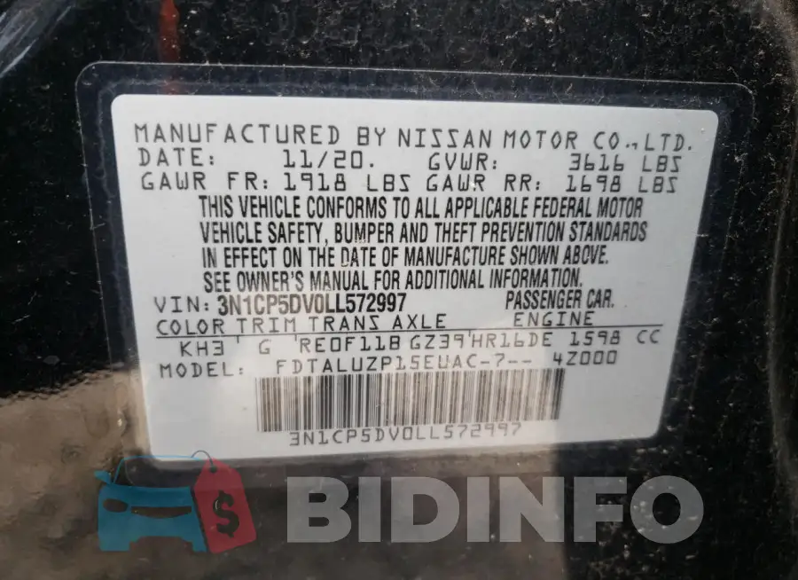 3N1CP5DV0LL572997 Photo# 12