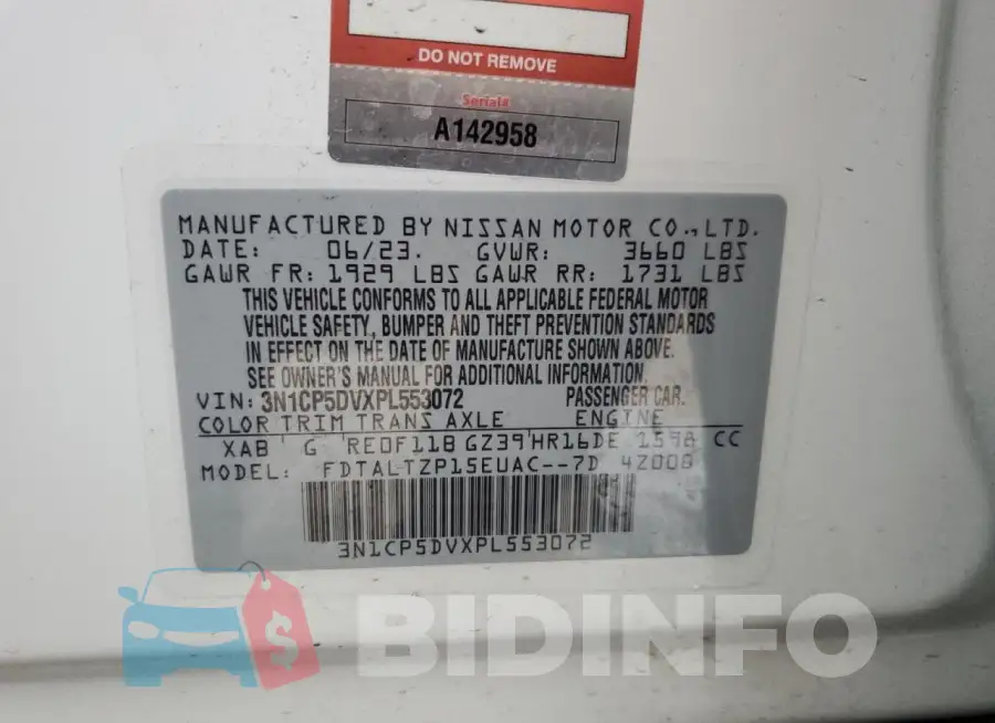 3N1CP5DVXPL553072 Photo# 12