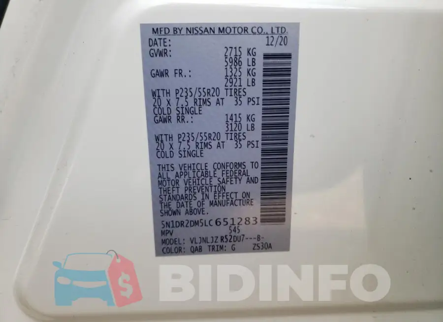 5N1DR2DM5LC651283 Photo# 13