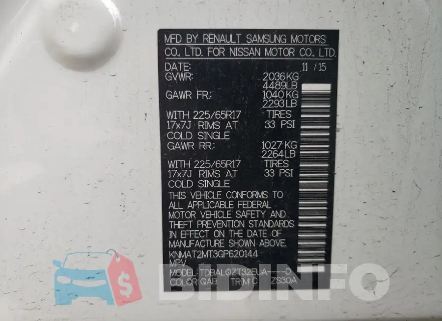 KNMAT2MT3GP620144 Photo# 12