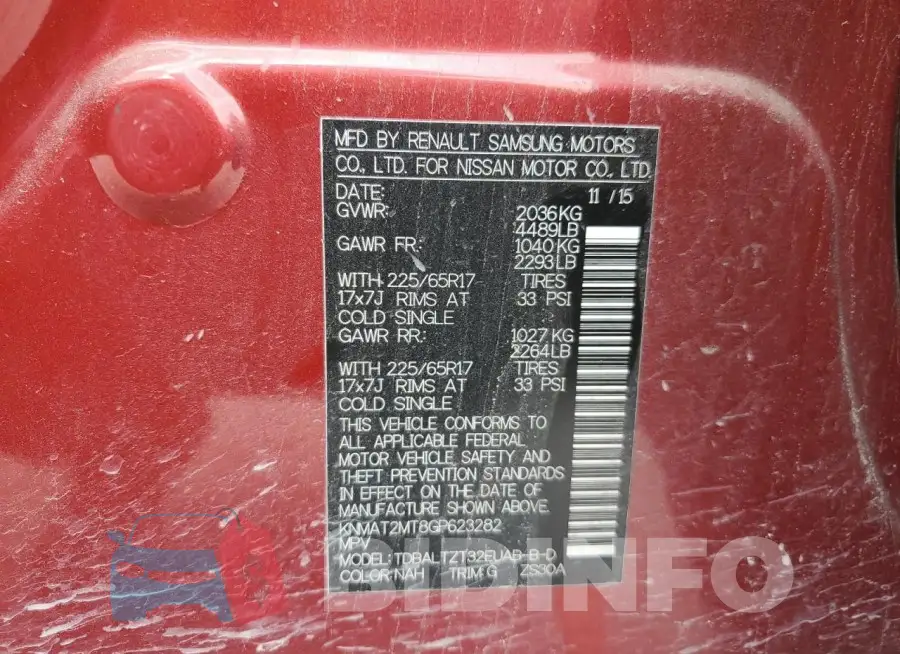 KNMAT2MT8GP623282 Photo# 12