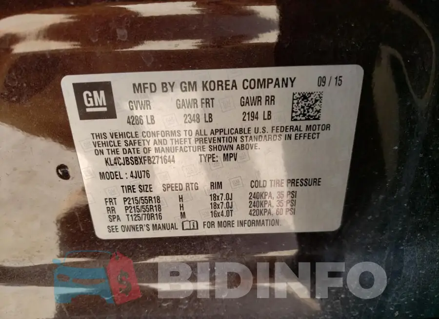 KL4CJBSBXFB271644 Photo# 12