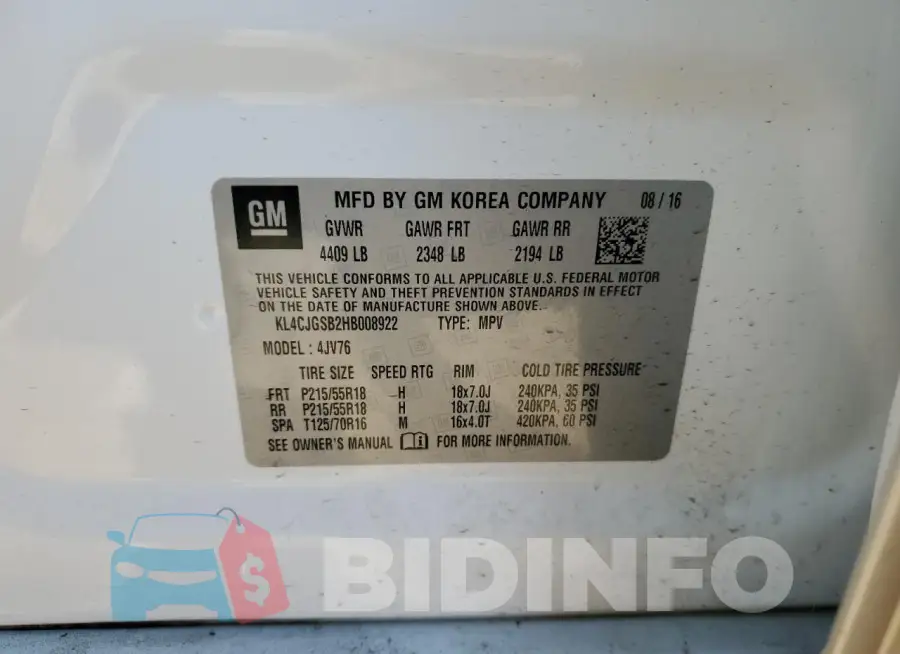 KL4CJGSB2HB008922 Photo# 12