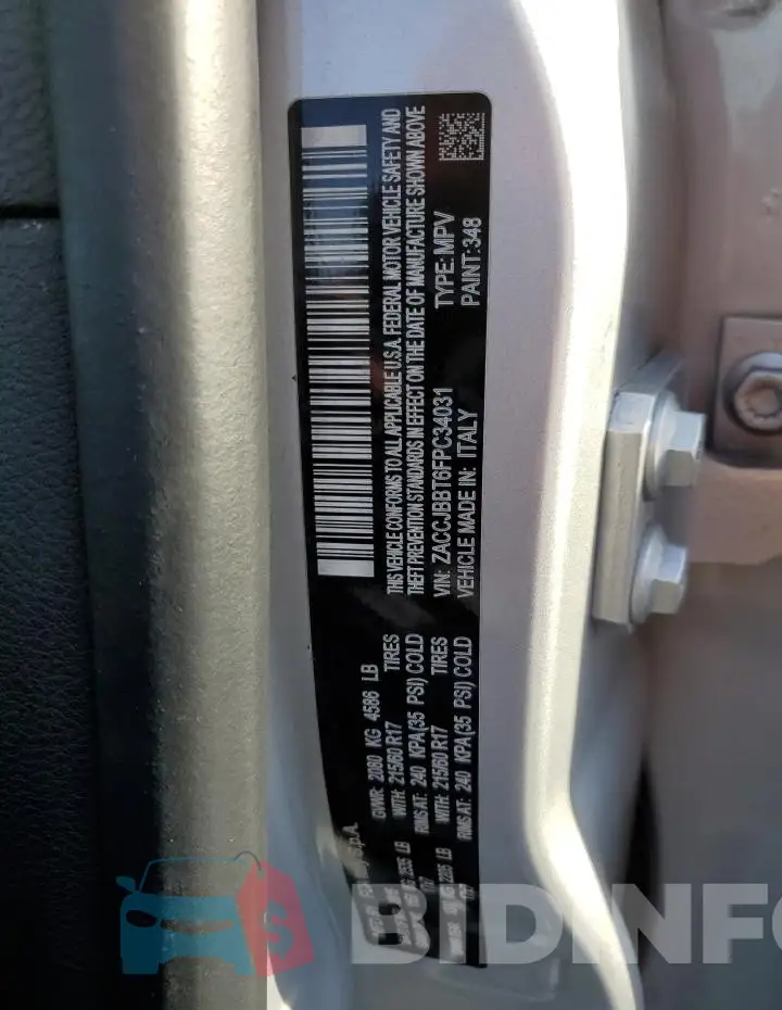 ZACCJBBT6FPC34031 Photo# 12