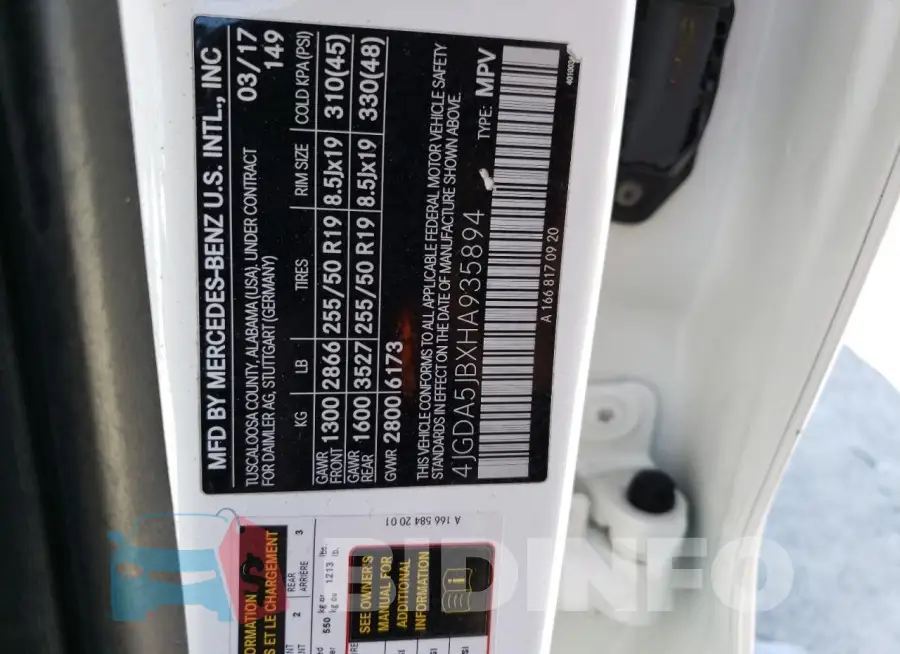 4JGDA5JBXHA935894 Photo# 12
