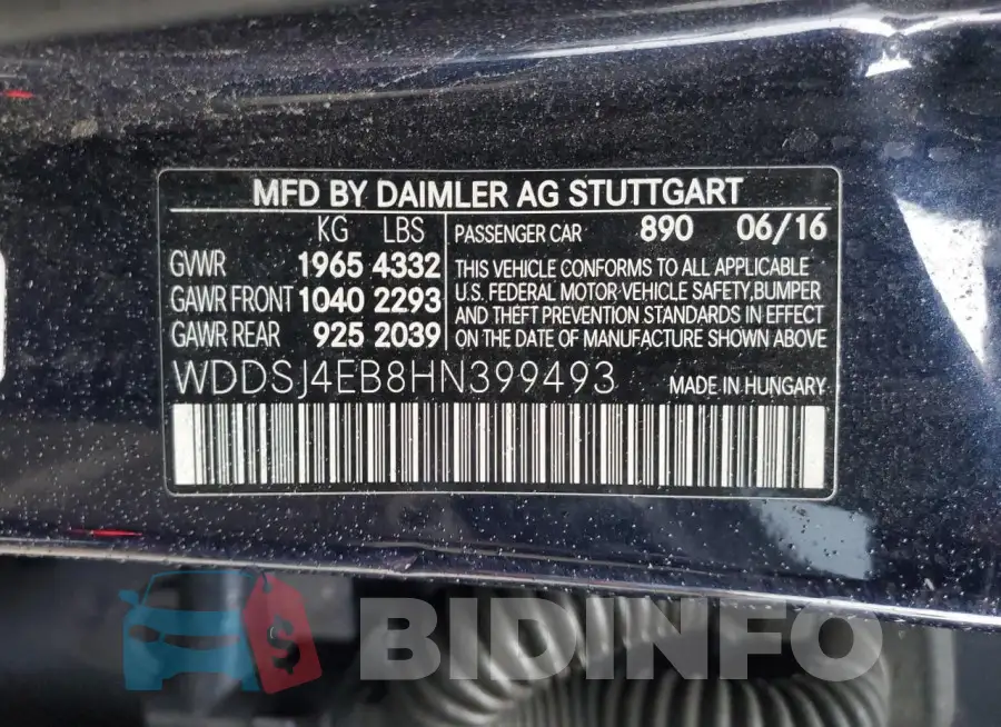 WDDSJ4EB8HN399493 Photo# 13
