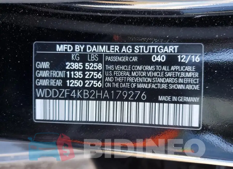 WDDZF4KB2HA179276 Photo# 12