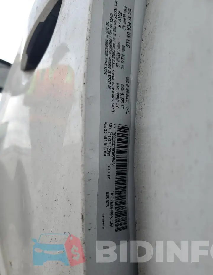 2C3CDXCT9FH825432 Photo# 12
