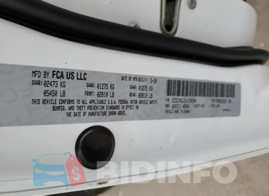 2C3CDXGJ3LH130304 Photo# 13