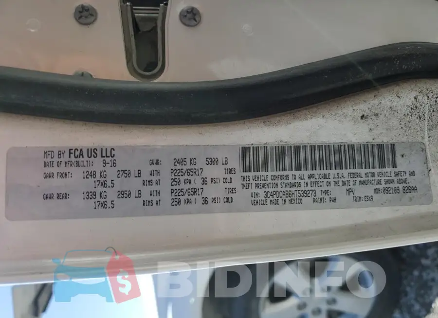 3C4PDCAB6HT539273 Photo# 14