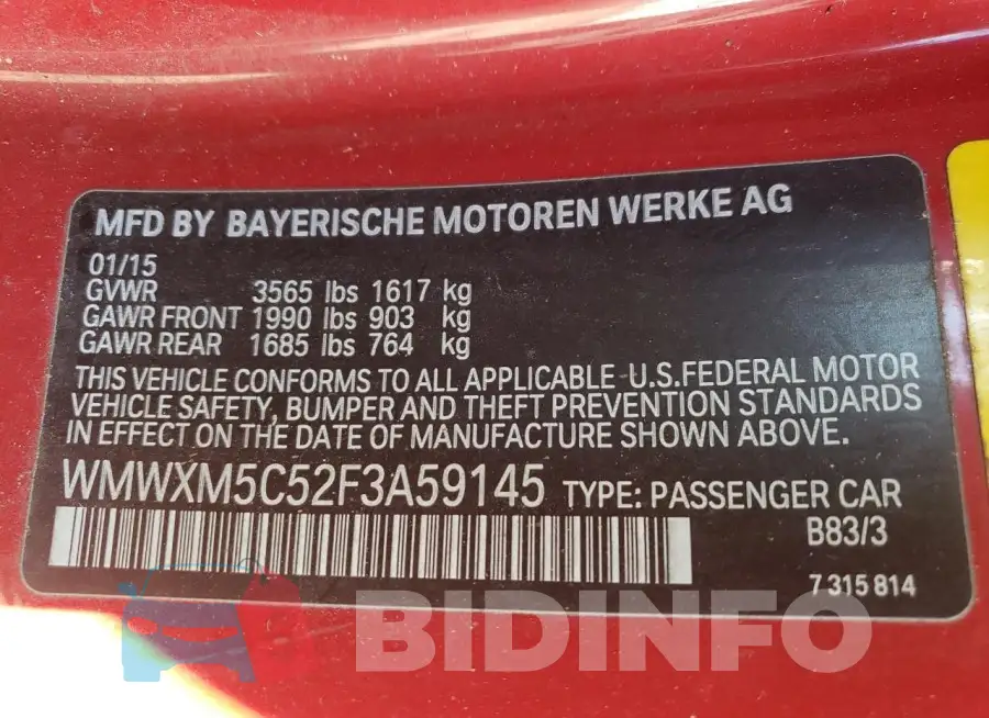 WMWXM5C52F3A59145 Photo# 12