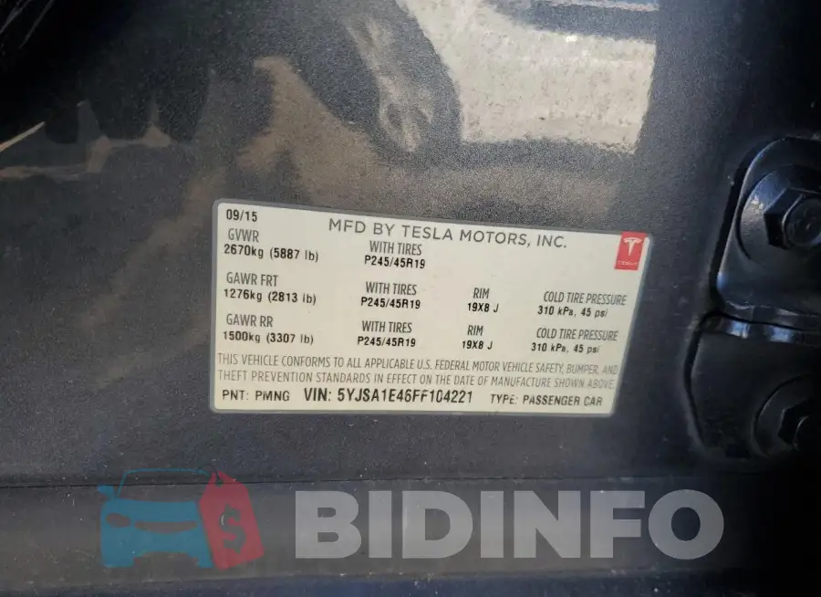 5YJSA1E46FF104221 Photo# 12