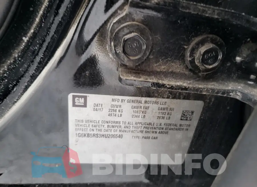 1G6KB5RS3HU206540 Photo# 13