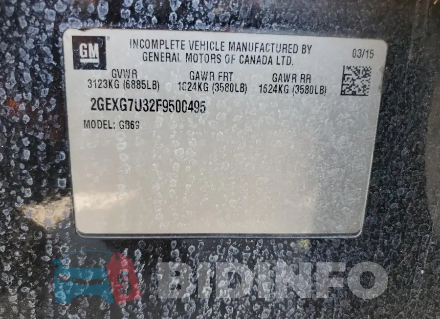 2GEXG7U32F9500495 Photo# 12