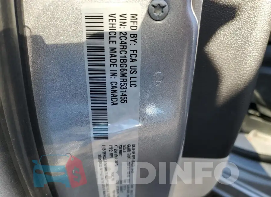 2C4RC1BG6MR531455 Photo# 13