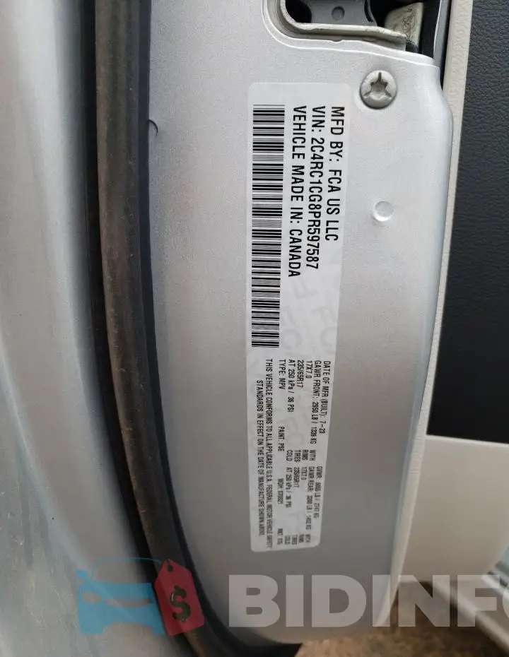 2C4RC1CG8PR597587 Photo# 13