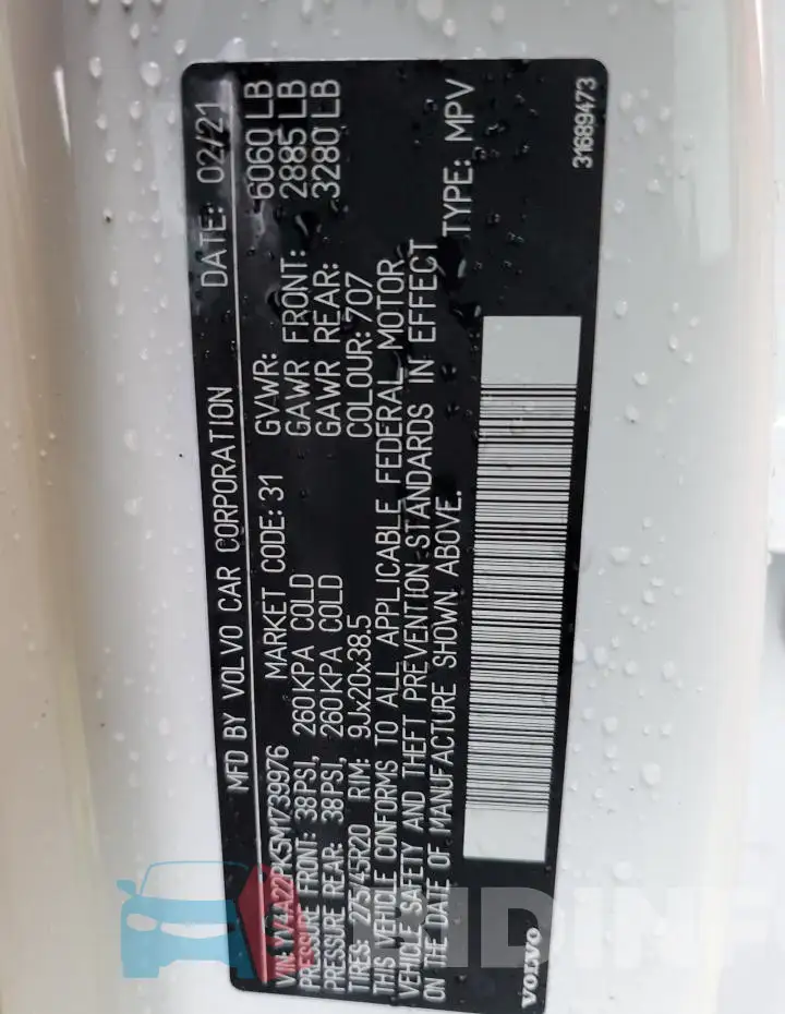 YV4A22PK5M1739976 Photo# 13