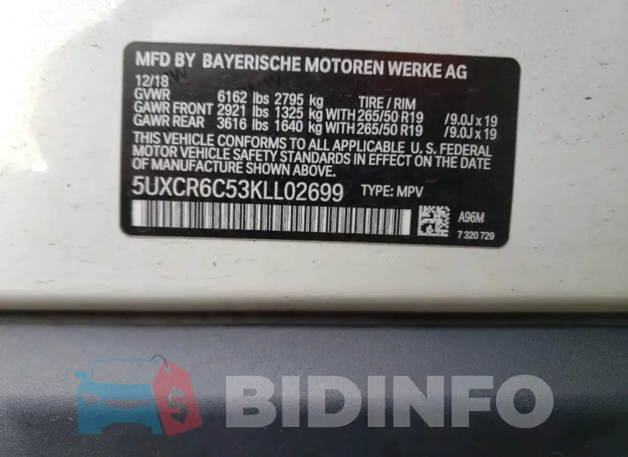 5UXCR6C53KLL02699 Photo# 13