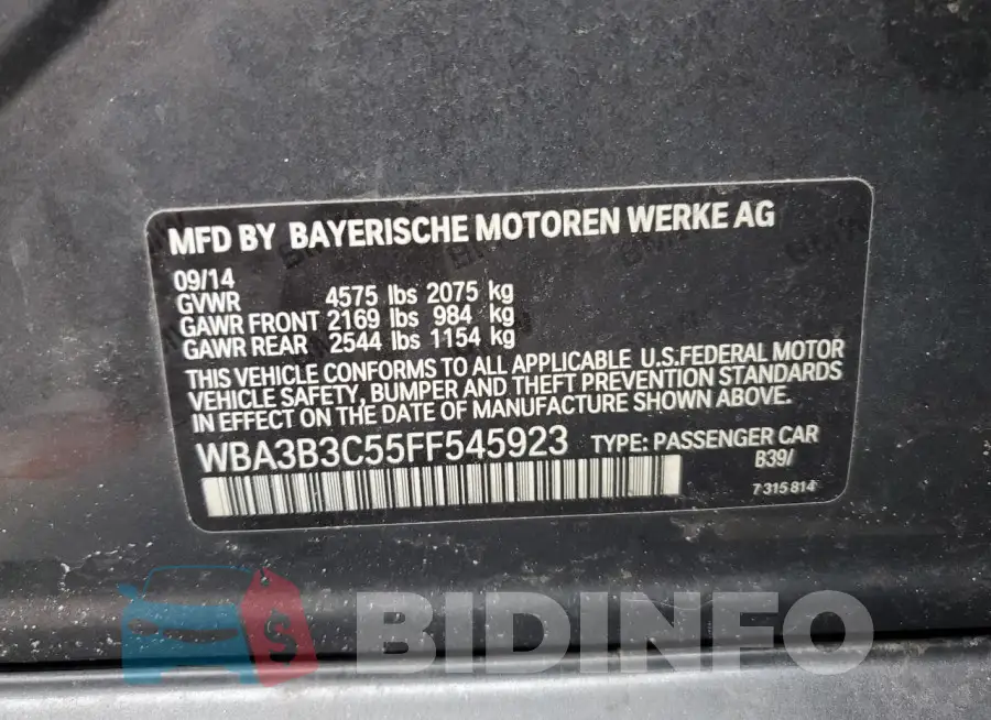 WBA3B3C55FF545923 Photo# 12