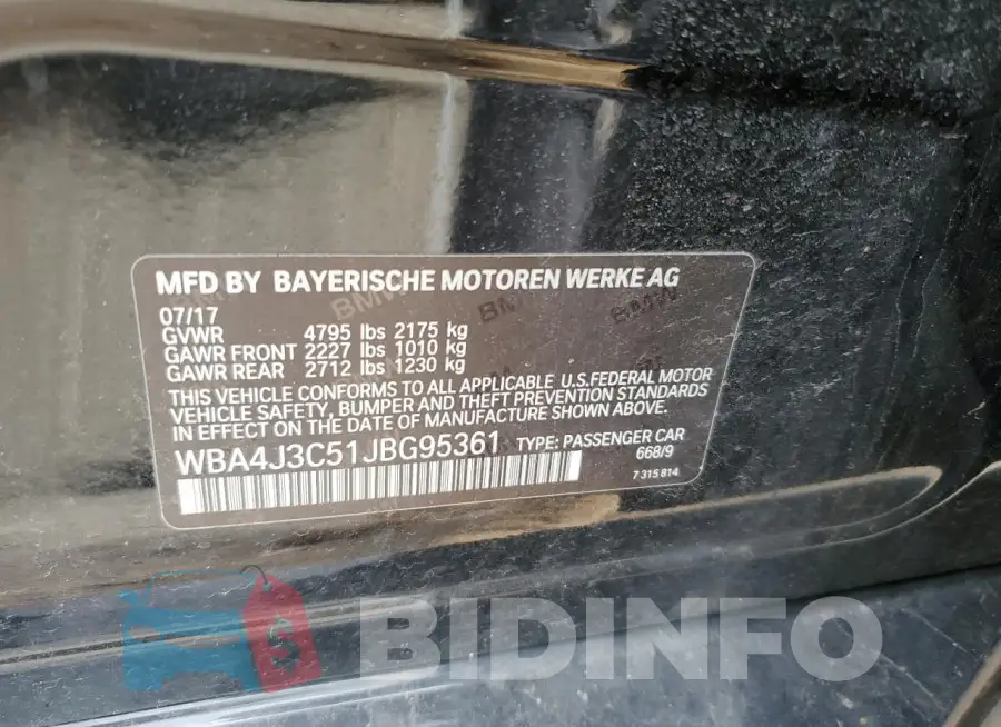 WBA4J3C51JBG95361 Photo# 12