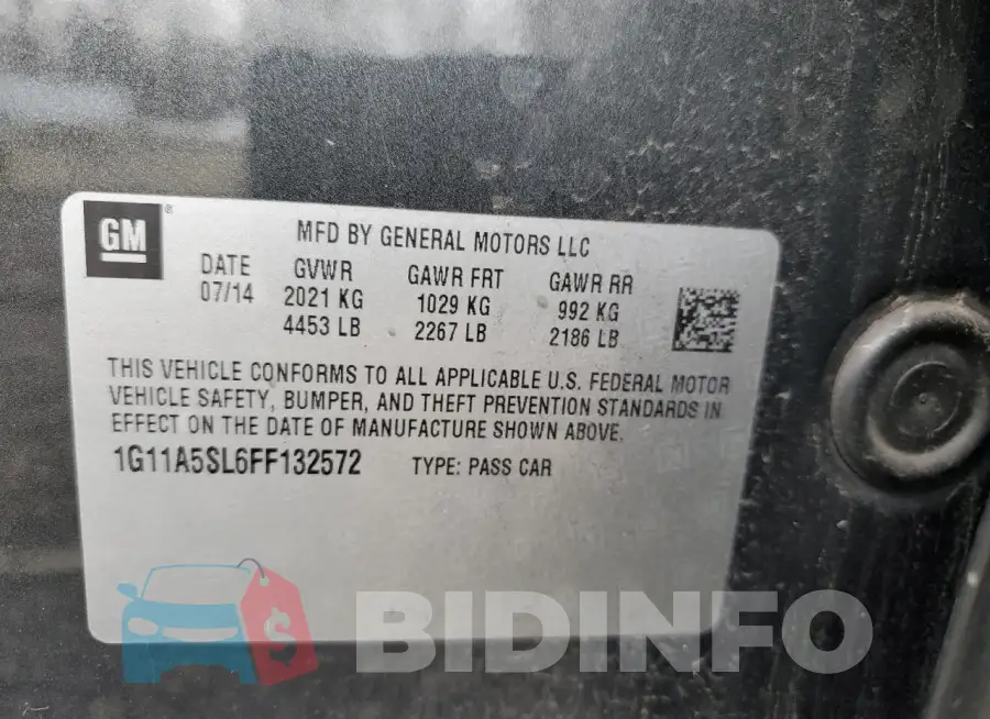 1G11A5SL6FF132572 Photo# 12