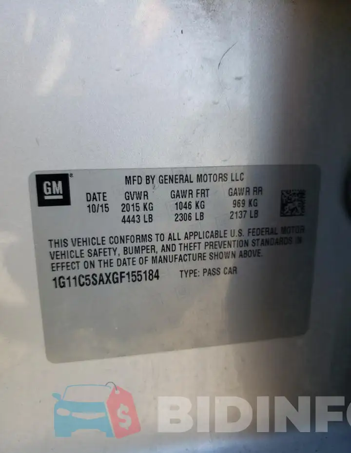1G11C5SAXGF155184 Photo# 12