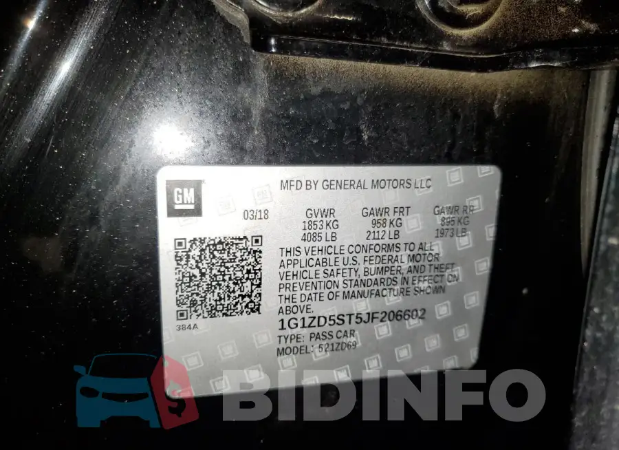 1G1ZD5ST5JF206602 Photo# 12