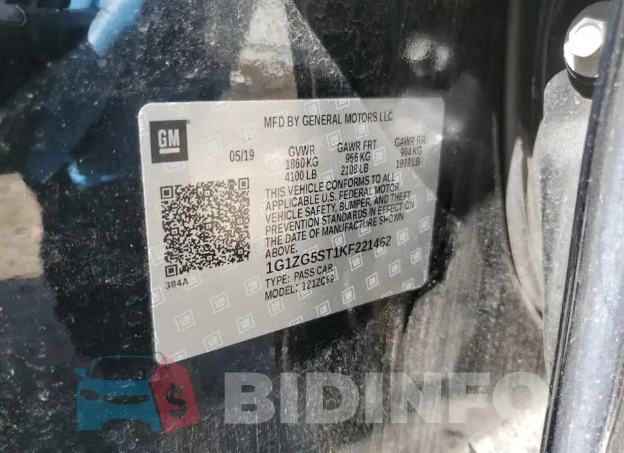1G1ZG5ST1KF221462 Photo# 12