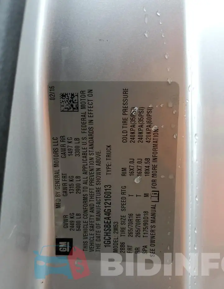 1GCHSBEA4G1216013 Photo# 12