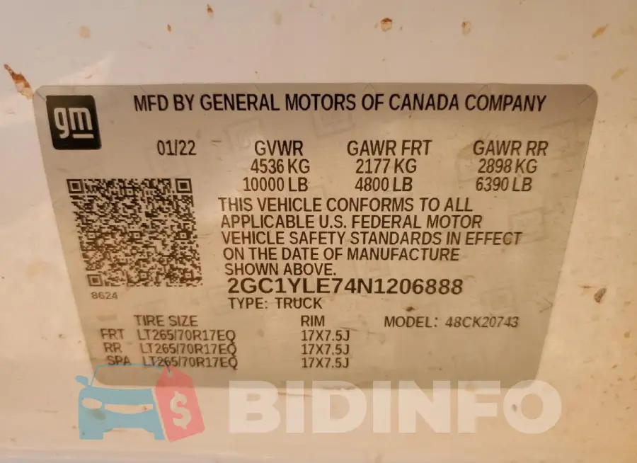 2GC1YLE74N1206888 Photo# 12