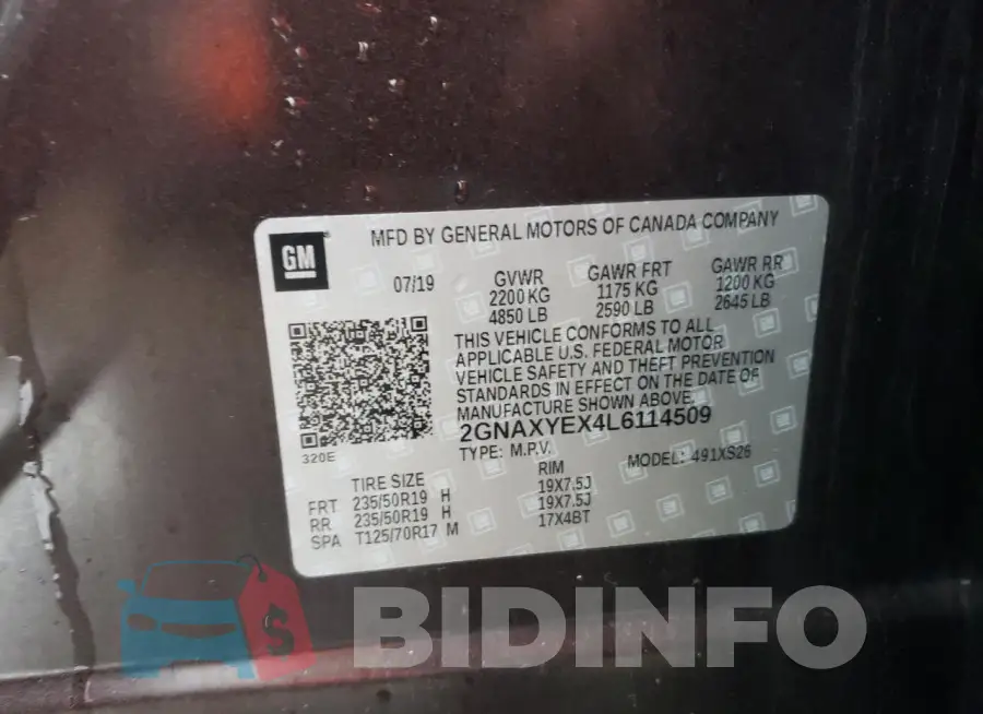 2GNAXYEX4L6114509 Photo# 13