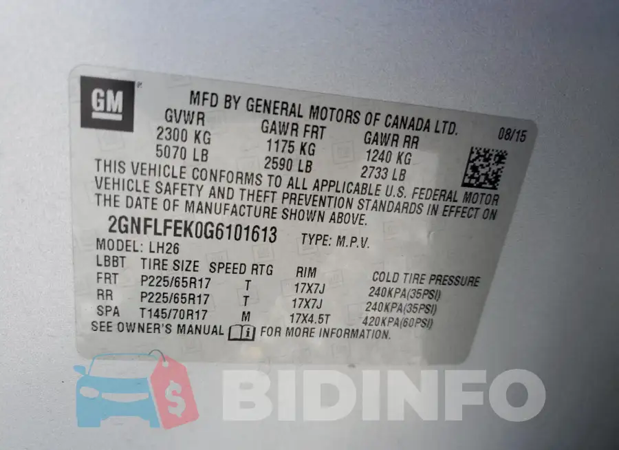 2GNFLFEK0G6101613 Photo# 12