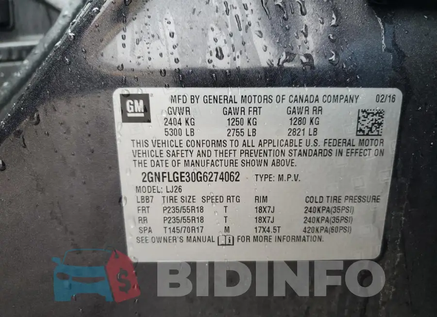 2GNFLGE30G6274062 Photo# 12