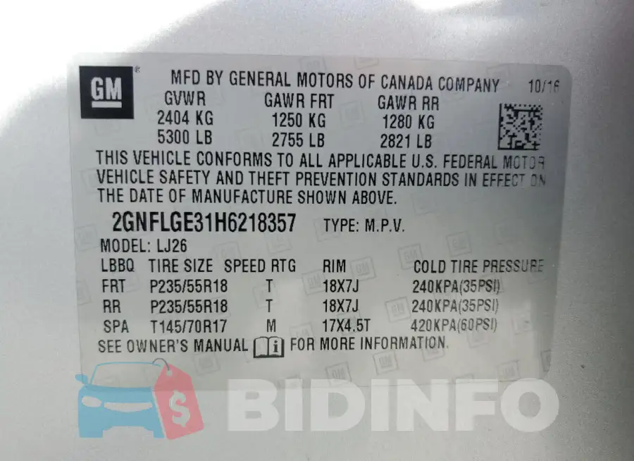2GNFLGE31H6218357 Photo# 14