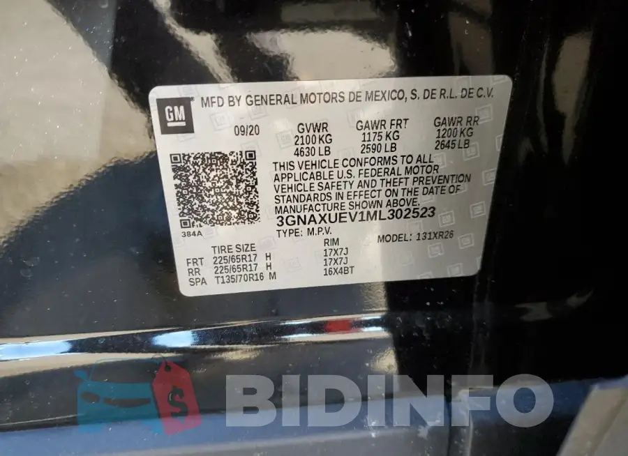 3GNAXUEV1ML302523 Photo# 12
