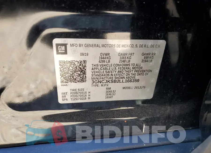 3GNCJKSB2LL166359 Photo# 12