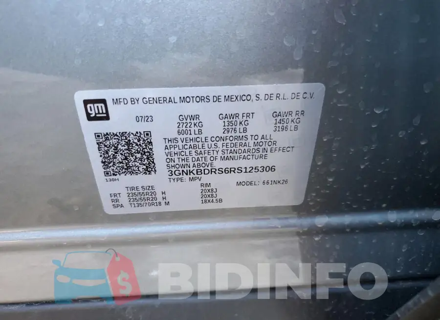 3GNKBDRS6RS125306 Photo# 13